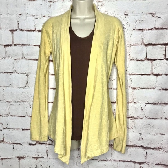 CARILOHA Bamboo Yellow Organic bamboo cotton open hi lo top Size XS - Picture 14 of 15
